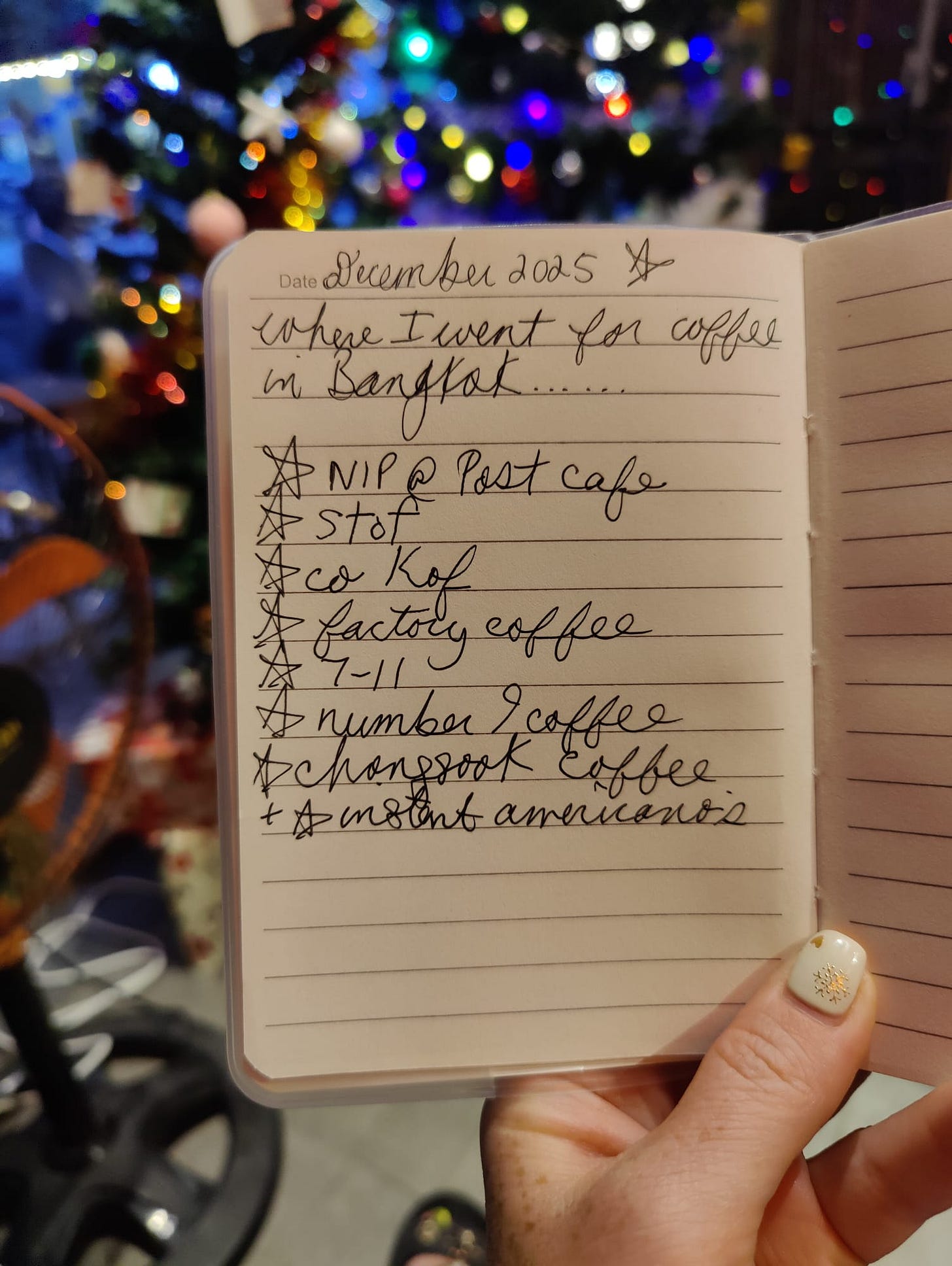 writing in a notebook