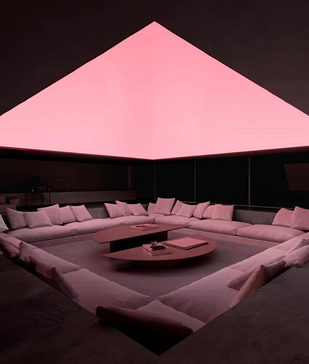 An Instagram  post added by olivebranch on Nov 27, 2023. The author is @interiors.stuff. May present: architecture, automotive design, triangle, shade, material property.