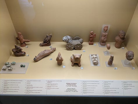 Greek pottery of various shapes
