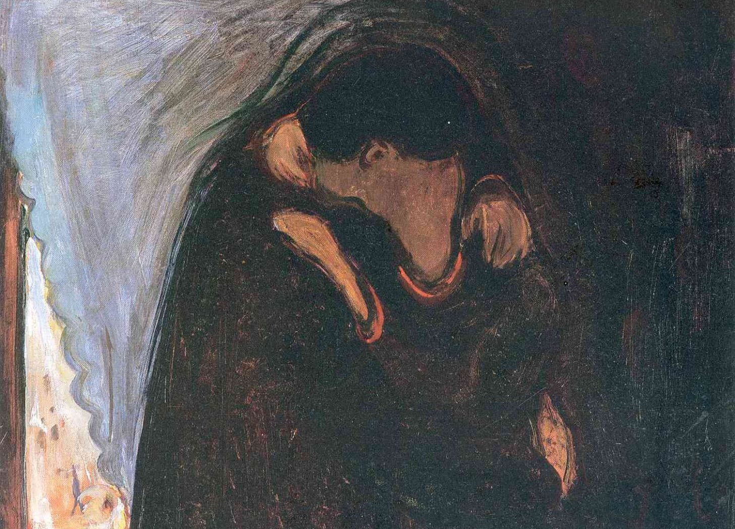 From the painting Kyss, or Kiss, by Edvard Munch