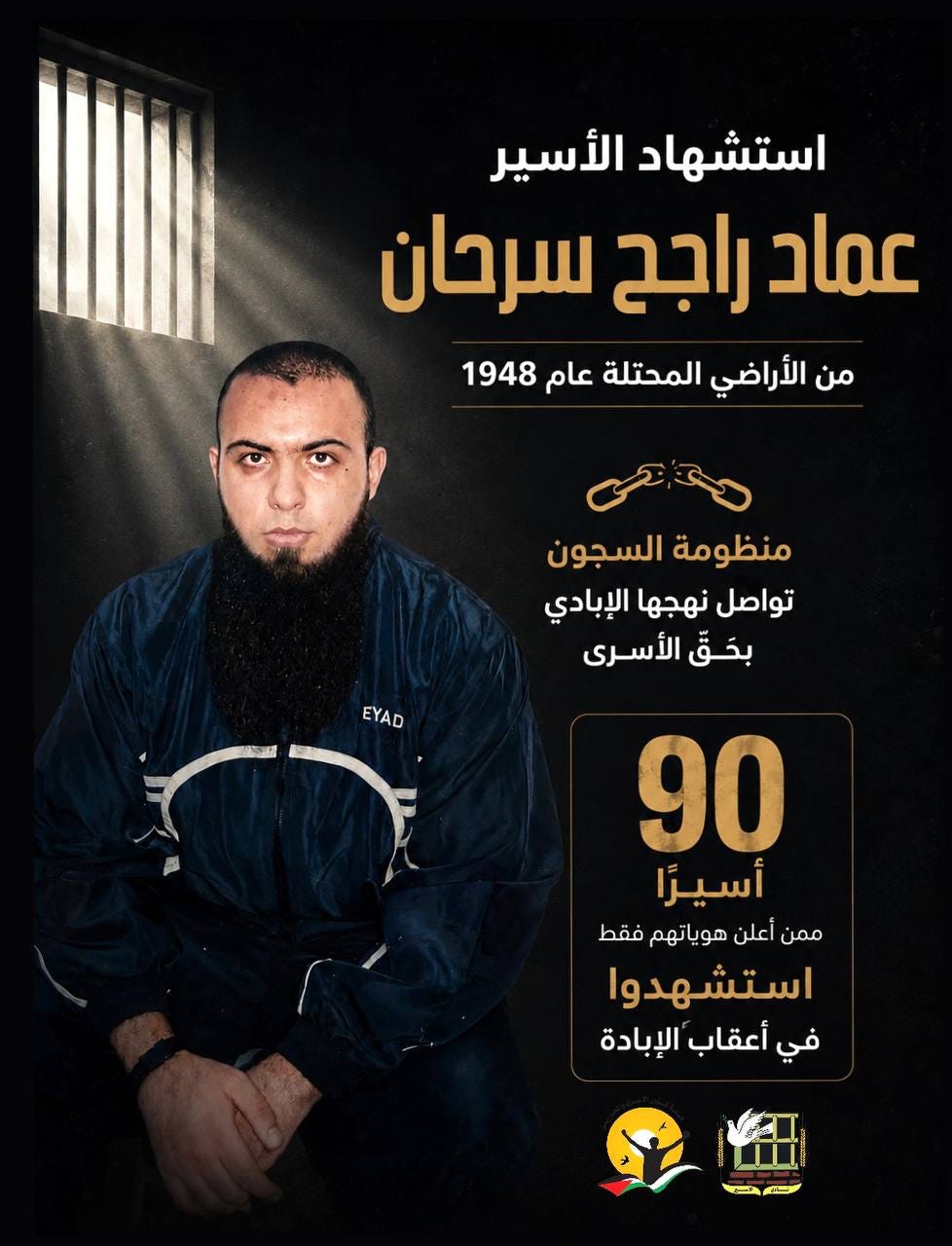Israele tortura a morte un altro detenuto palestinese nelle sue prigioni - Palestine Will Be Free