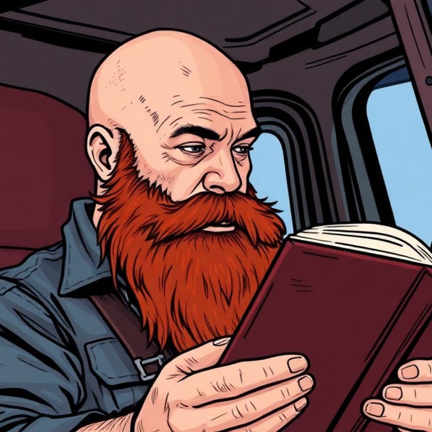 Trucker Man Reads