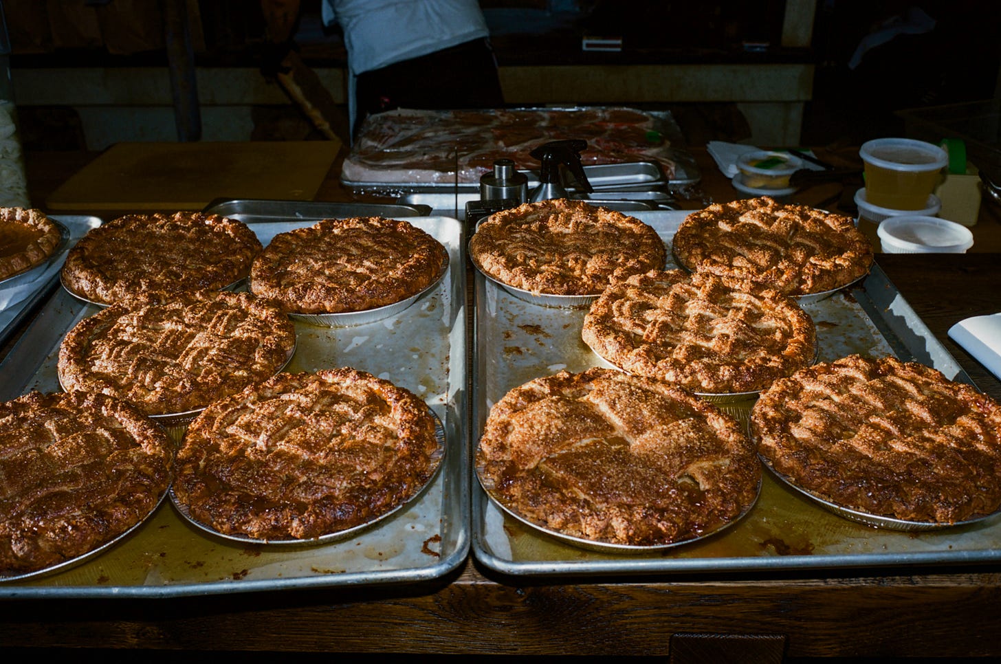 Finished apple pies