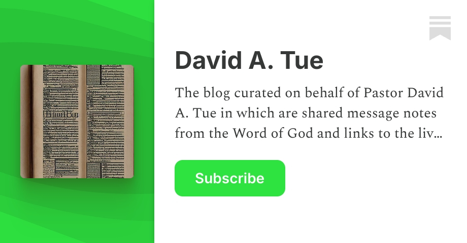 David A. Tue | Substack