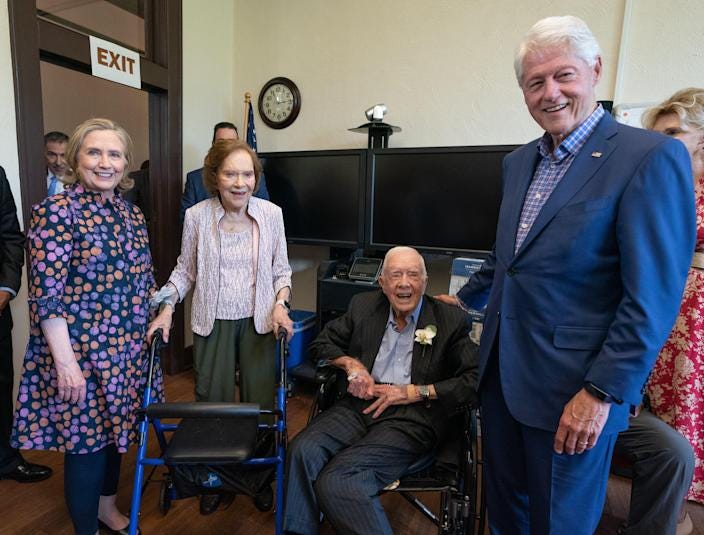 Carters celebrate 75 years of "adventure" with 300 guests at wedding anniversary  party