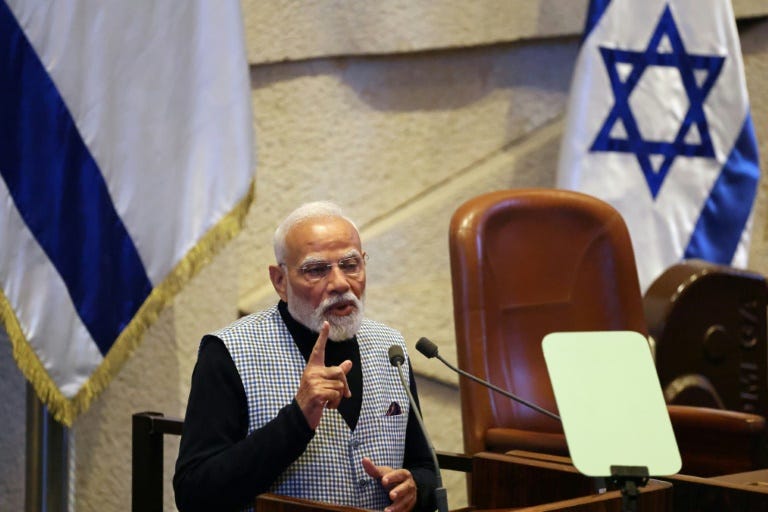 Modi Says India Stands 'Firmly' With Israel During Visit - Barron's