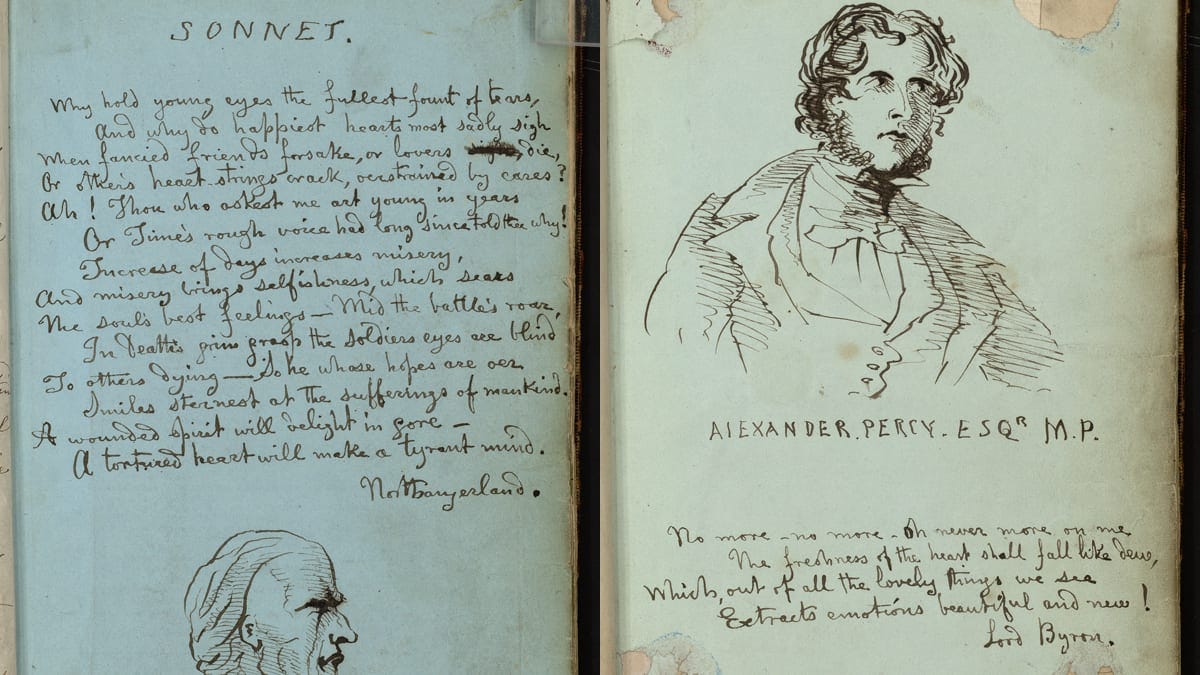illustration and sonnet by Lord Byron