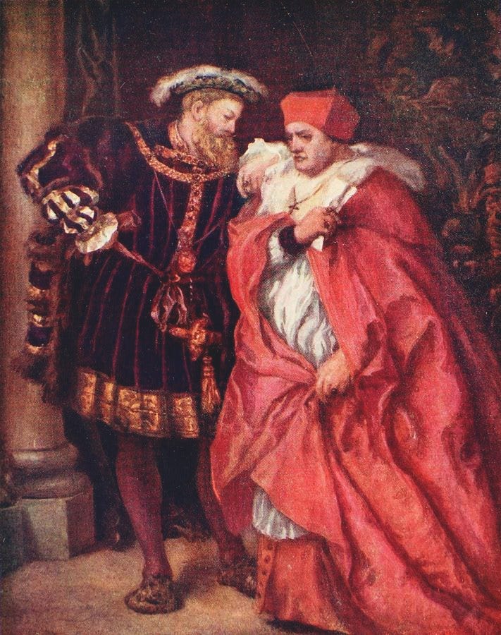 Henry VIII and cardinal Wolsey Painting by John Gilbert | Pixels