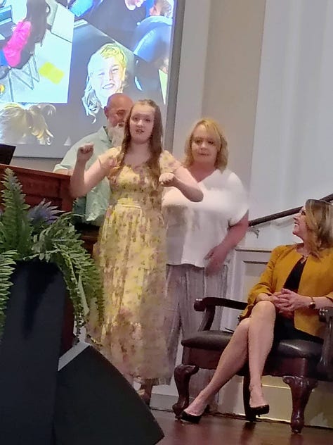 A few pics of my baby receiving her EOY awards, including the Mountain Mover Award.