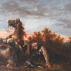 Man falls off horse, 1648