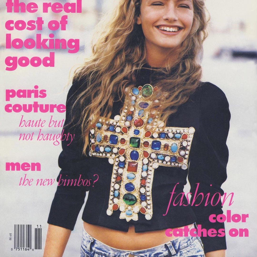 vogue us november 1988 christian lacroix haute couture