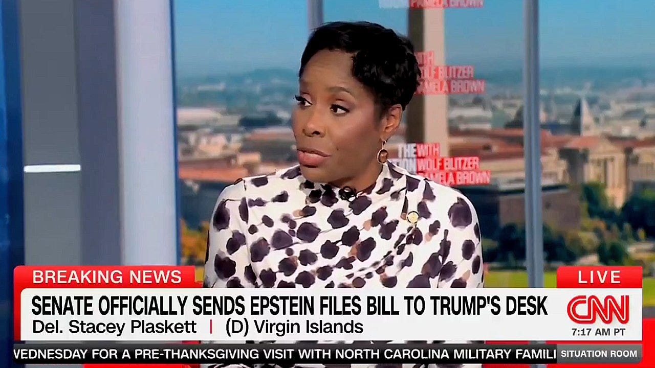 Democrat Plaskett Digs Deeper Grave on Epstein Ties