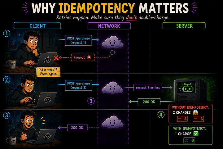 Why idempotency matters in API purchases?