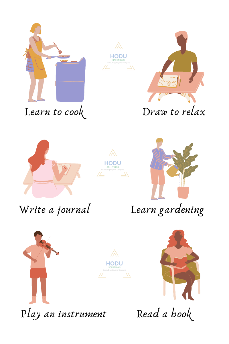 Pick up hobbies to relax. Learning to relax is one of the best ways to destress.