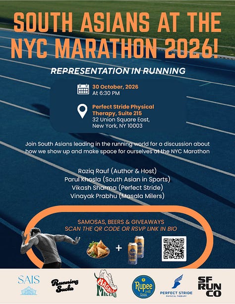 The Running Sucks NYC Marathon schedule