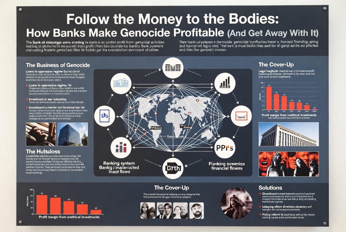 Follow the Money to the Bodies: How Banks Make Genocide Profitable