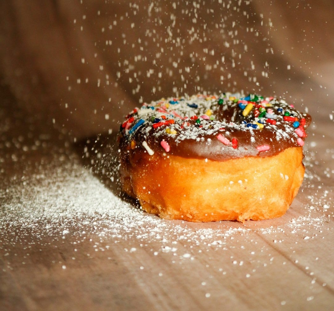 a donut with sprinkles on it
