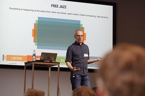 Pictures from music thinking lecture and workshop