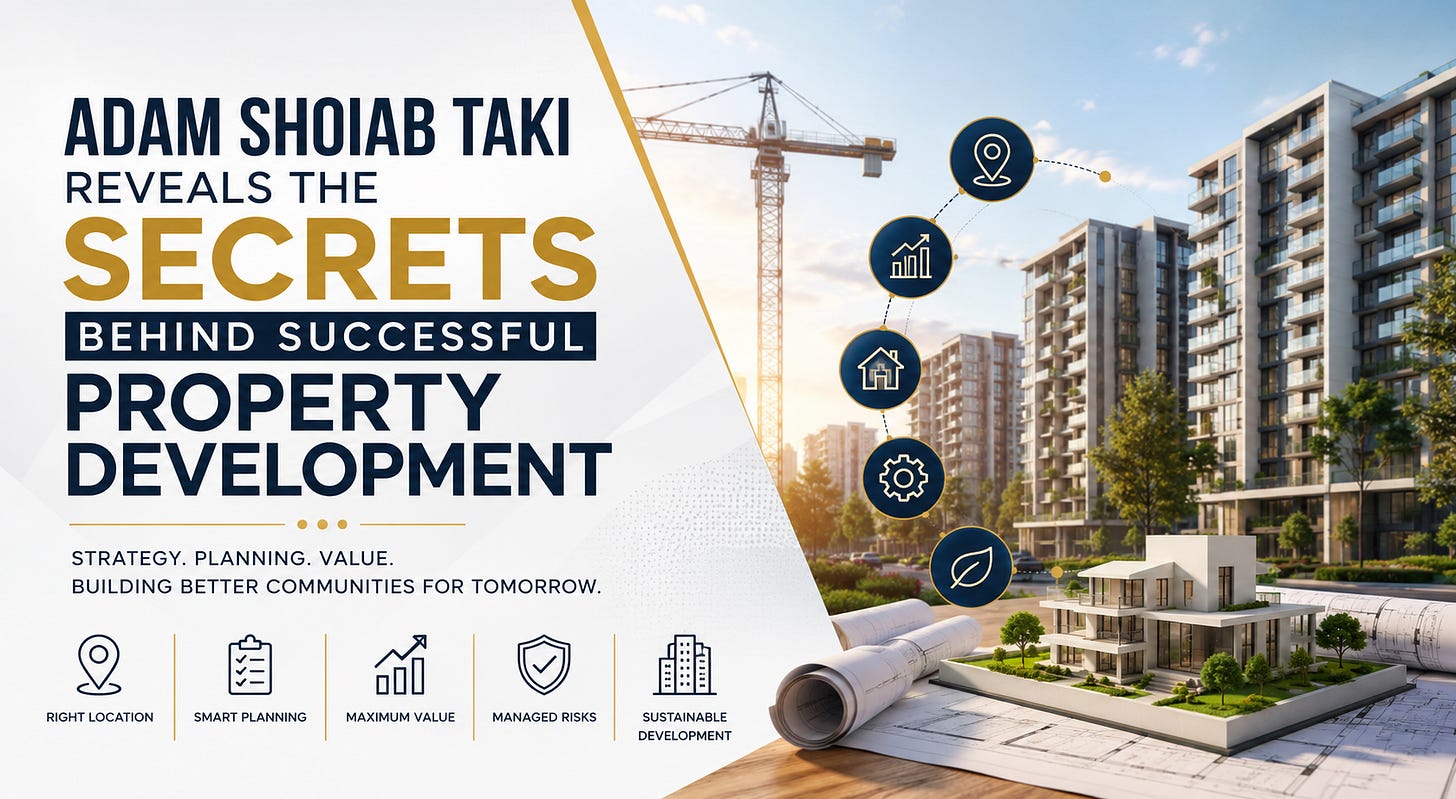Adam Shoiab Taki Reveals the Secrets Behind Successful Property Development