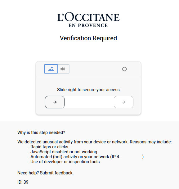 Tha CAPTCHA from L’Occitaine by Federico Trotta Tha CAPTCHA from L’Occitaine by Federico Trotta