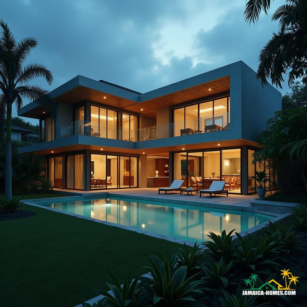 Modern luxury residential real estate, jamaica caribbean