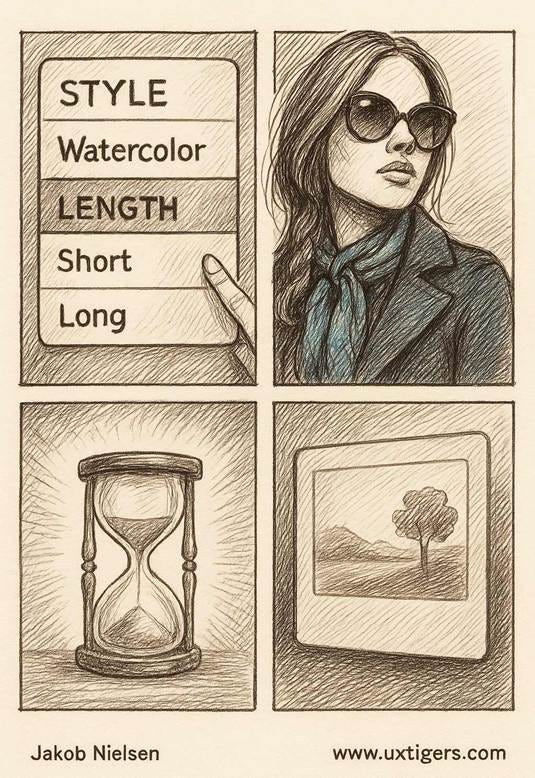 A collage of a person and a hourglass