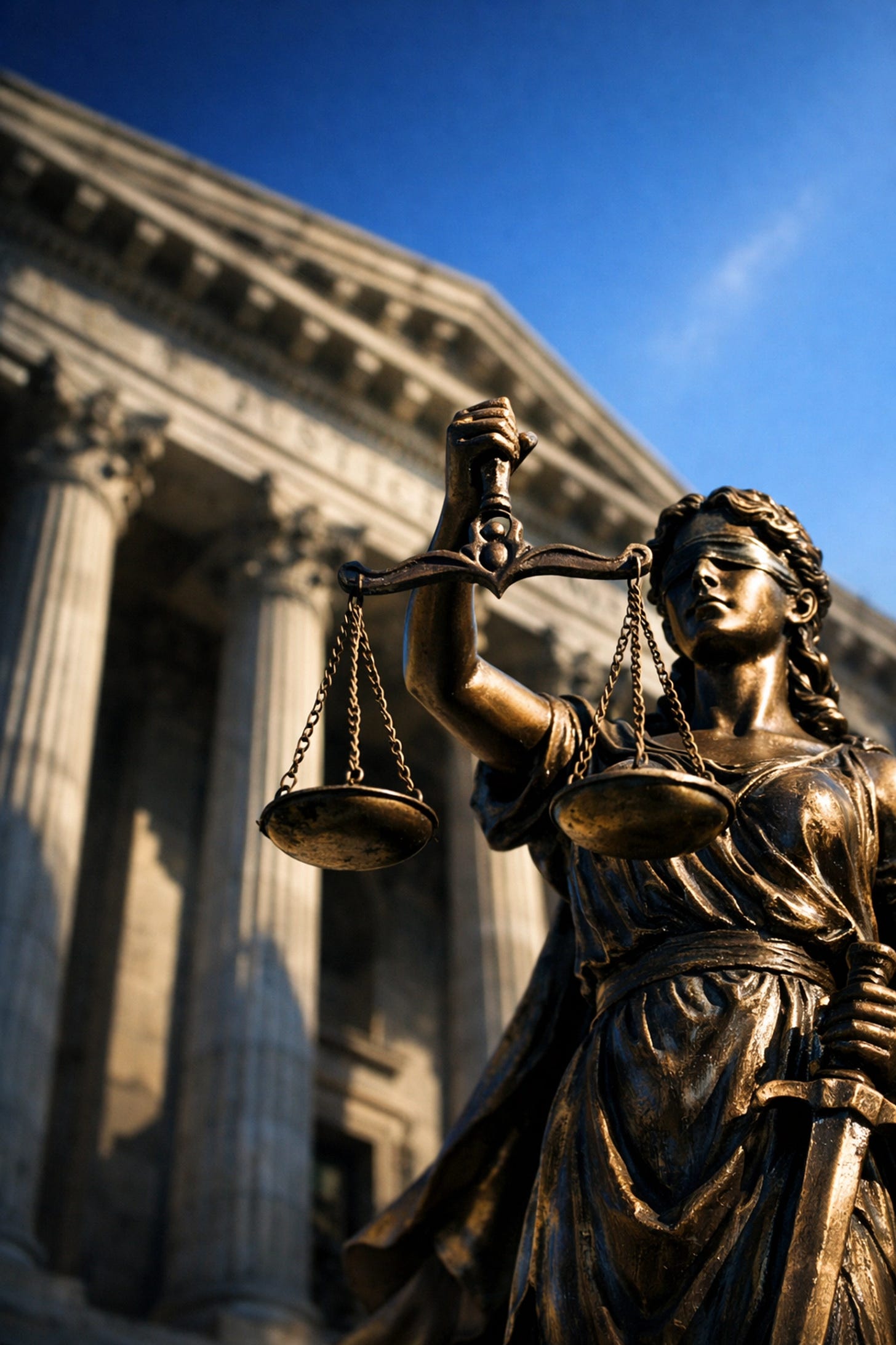 Scales of Justice in front of a courthouse, representing legal accountability and parental rights | Dr. Marcus Peter Scales of Justice in front of a courthouse, representing legal accountability and parental rights | Dr. Marcus Peter