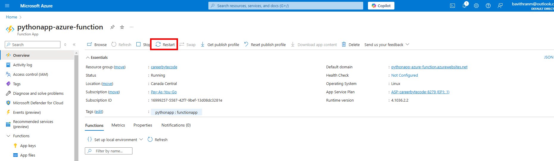 Automating Python App Deployment with GitHub Actions on Azure Functions
