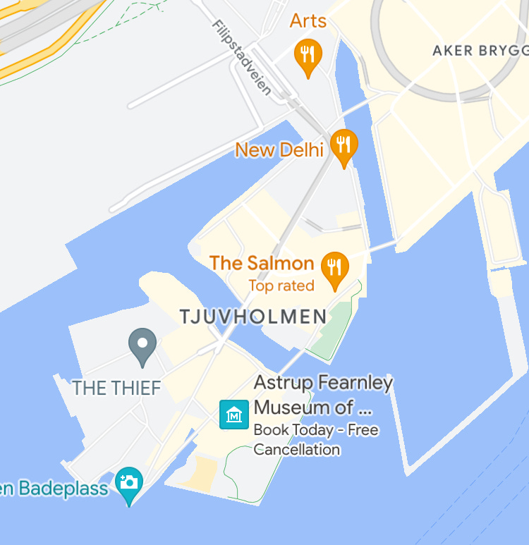 Map of the Tjuvholmen