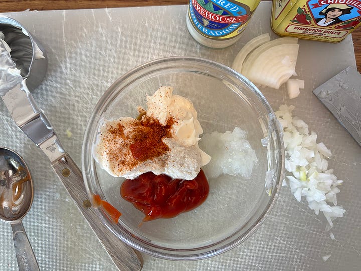 making Russian dressing