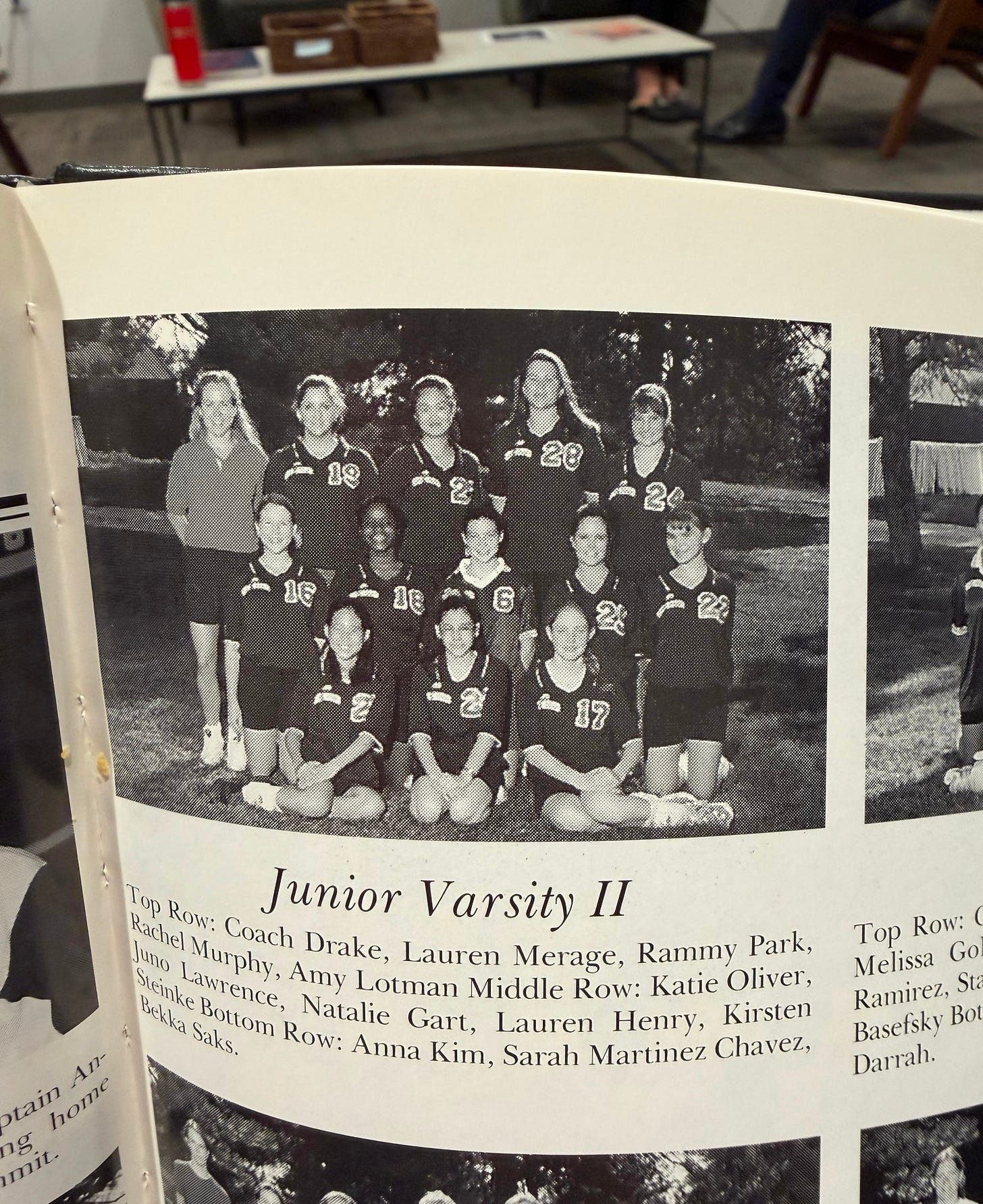 Yearbook photo of volleyball team Yearbook photo of volleyball team