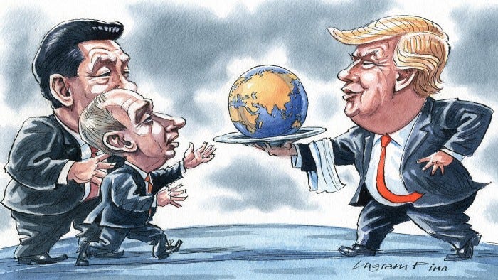 Donald Trump has sounded America's global retreat