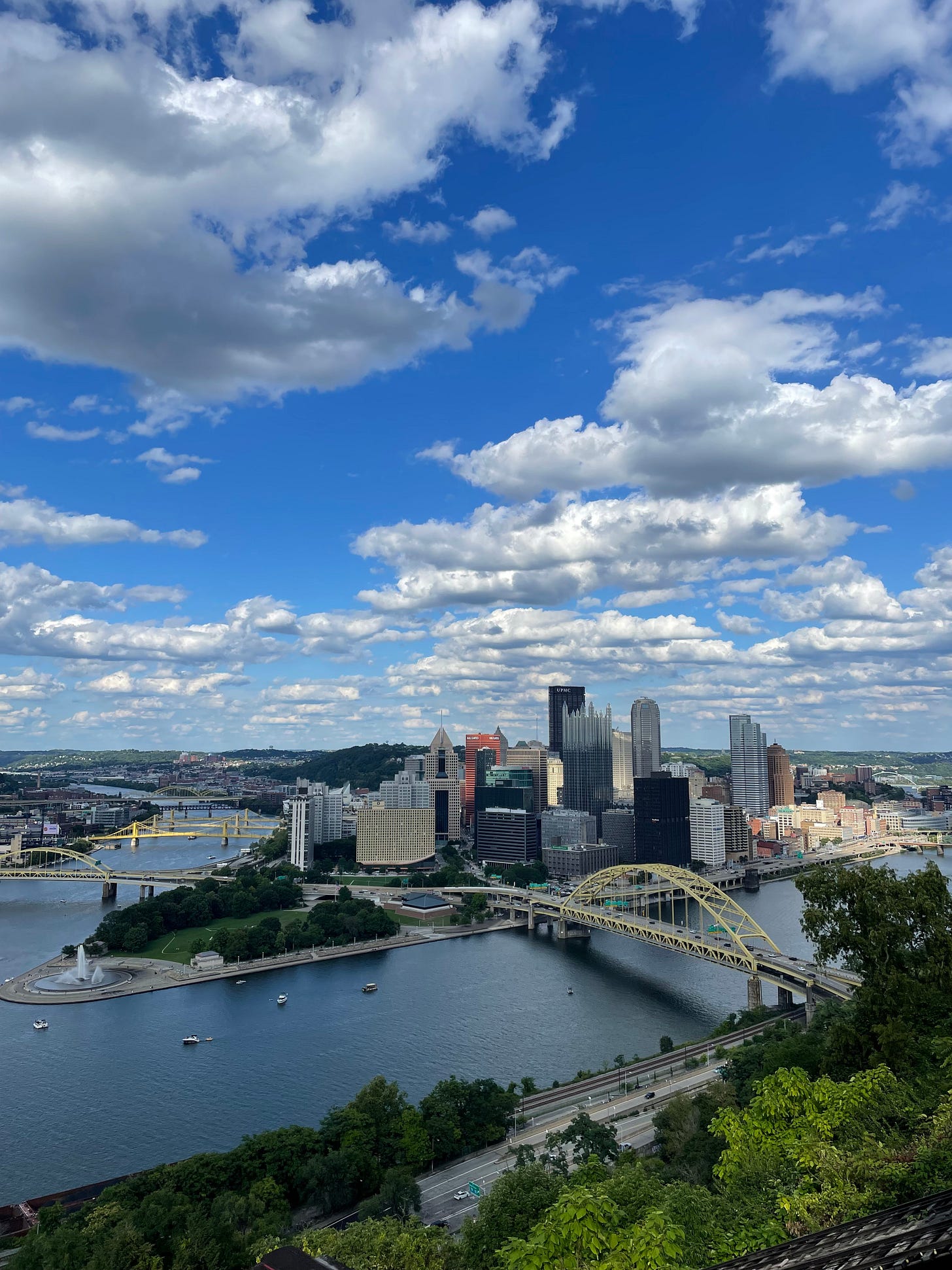A view of downtown Pittsburgh from the Duquesne Incline