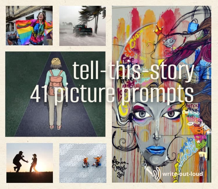 Collage of 6 images to be used as picture prompts