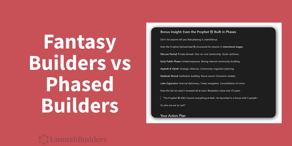 Barakah-Based Project Planning for Muslim Builders