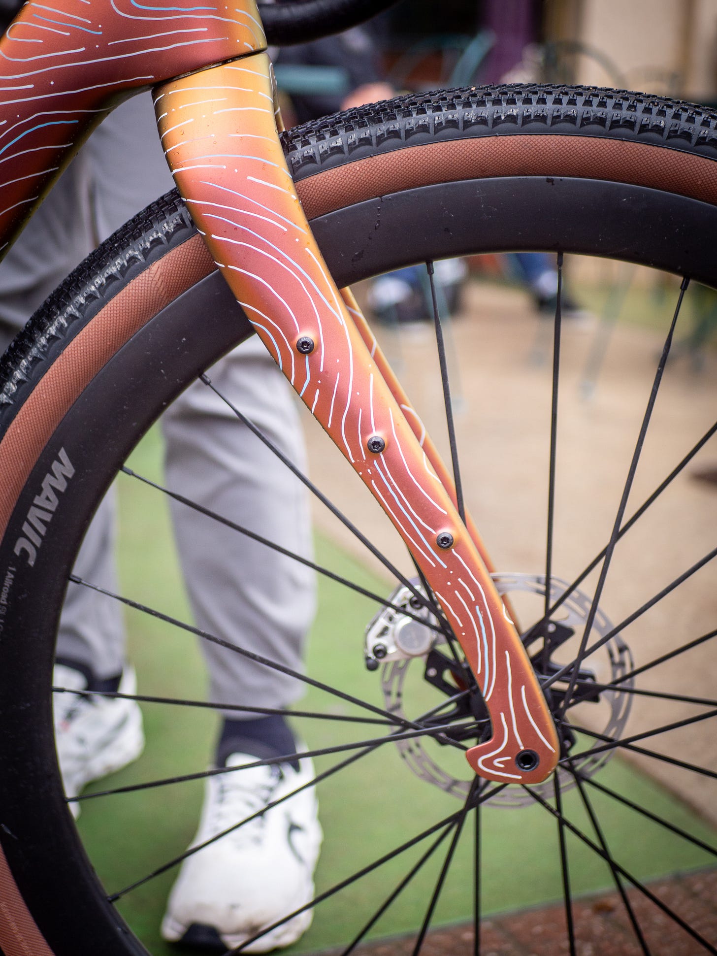 A closer look at a new Pinarello gravel bike, painted bronze