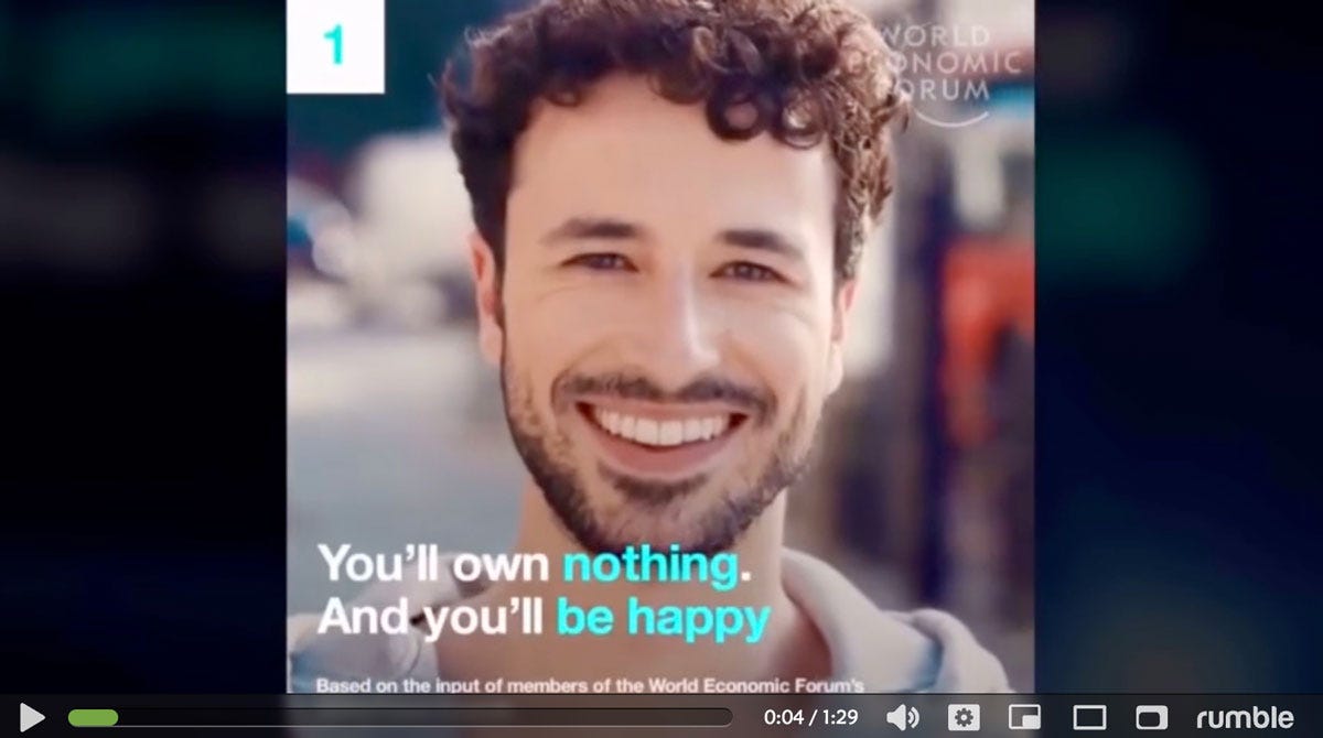 WEF Great Reset: You'll Own Nothing and Be Happy