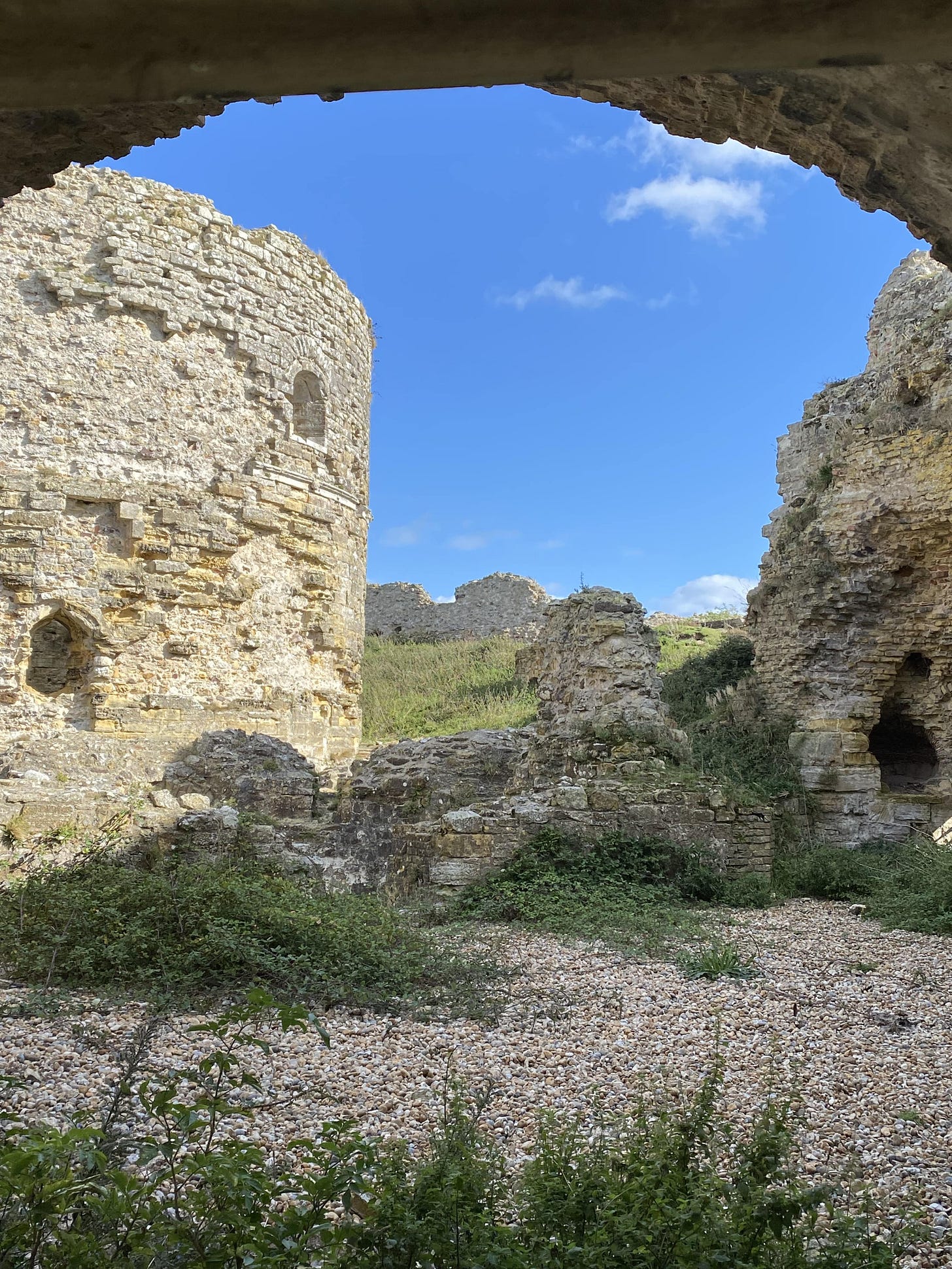 The interior of Camber Castle