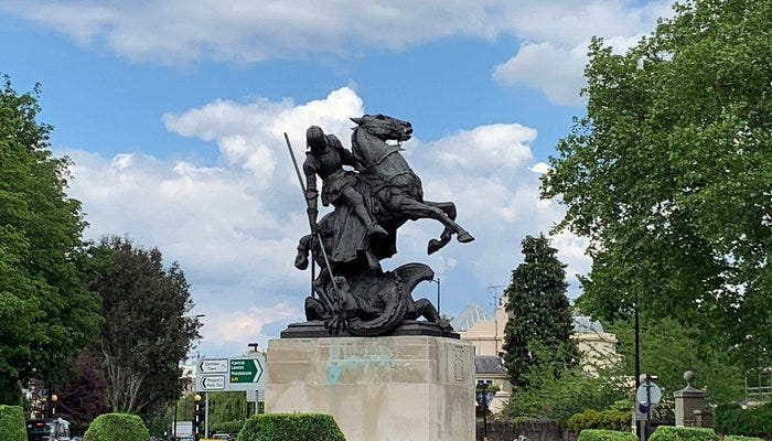 England's folk tradition includes St George and his flag. Denying this is to deny England.