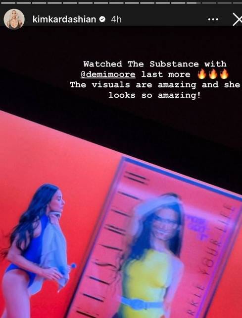 Kim Kardashian faces online backlash on Demi Moore's 'The Substance' review