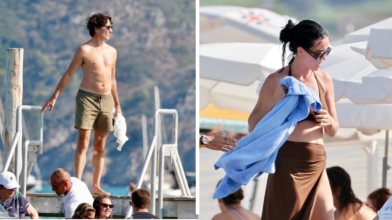 image of Katy Perry and Justin Trudeau were photographed enjoying a beach vacation together in St. Tropez, France. image of Katy Perry and Justin Trudeau were photographed enjoying a beach vacation together in St. Tropez, France.