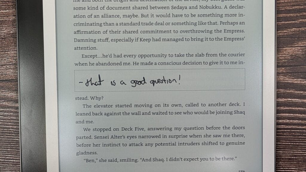 Kindle Scribe Active Canvas feature