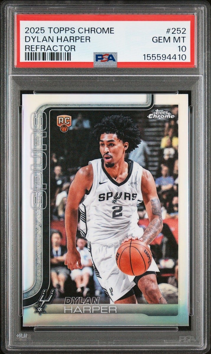 2025 TOPPS CHROME REFRACTOR #252 DYLAN HARPER ROOKIE RC PSA 10 2025 TOPPS CHROME REFRACTOR #252 DYLAN HARPER ROOKIE RC PSA 10