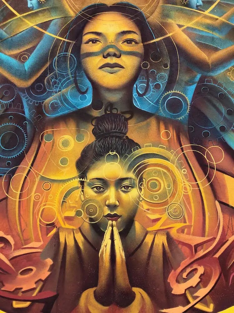 Mural de la Esperenza al Porevnir Puebla Mexico 1