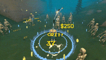 a video game with skeletons and the number 57 on the screen a video game with skeletons and the number 57 on the screen