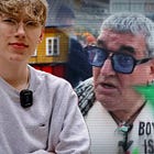 KRYCKMANNEN fortsätter att BRÅKA - Stör intervju, Grips av Polisen, Viftar med sin flagga!