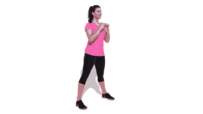 Lateral squat exercise to reduce butt fat