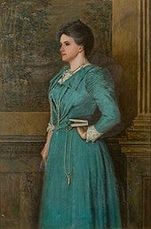 Portrait of Kipling's wife, Caroline Starr Balestier, by his cousin Sir Philip Burne-Jones Portrait of Kipling's wife, Caroline Starr Balestier, by his cousin Sir Philip Burne-Jones