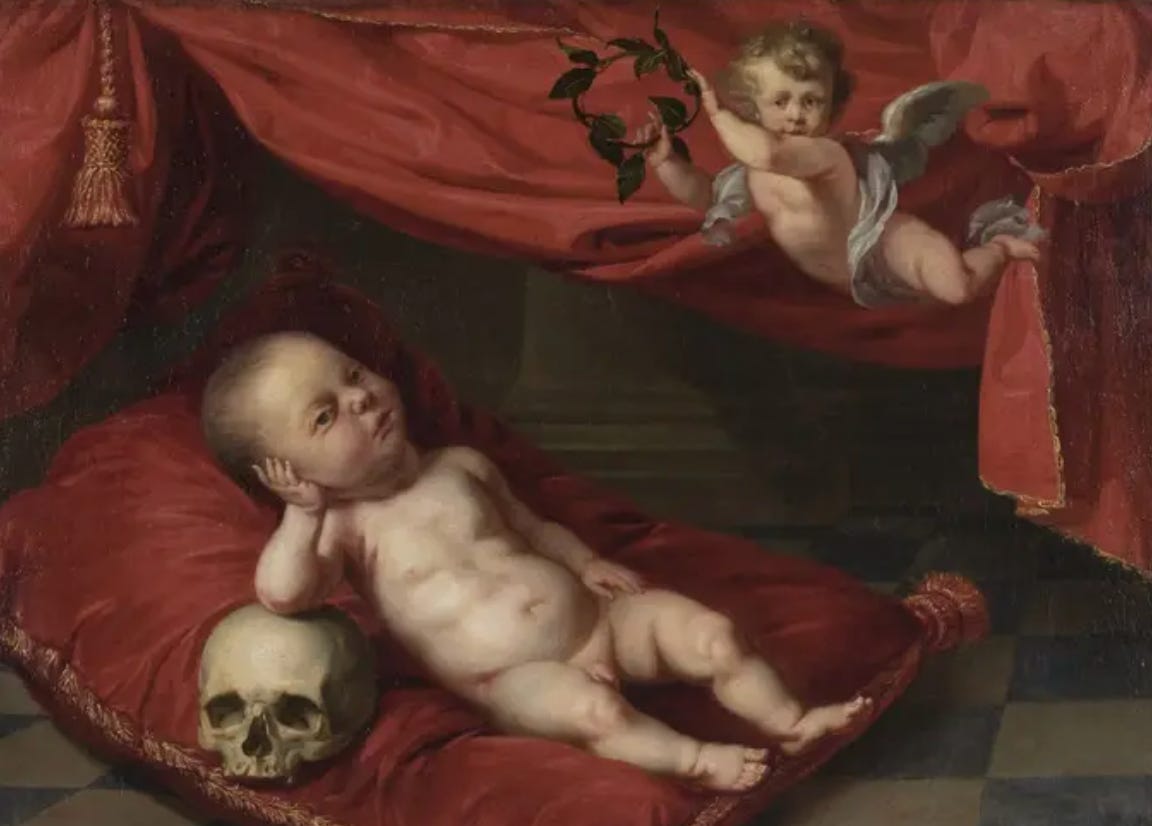 Child with Skull and Putti