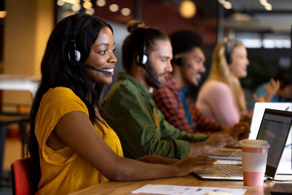 Diverse call center team